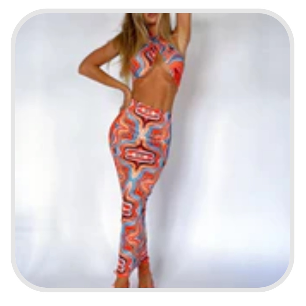 Outcast two piece maxi skirt set